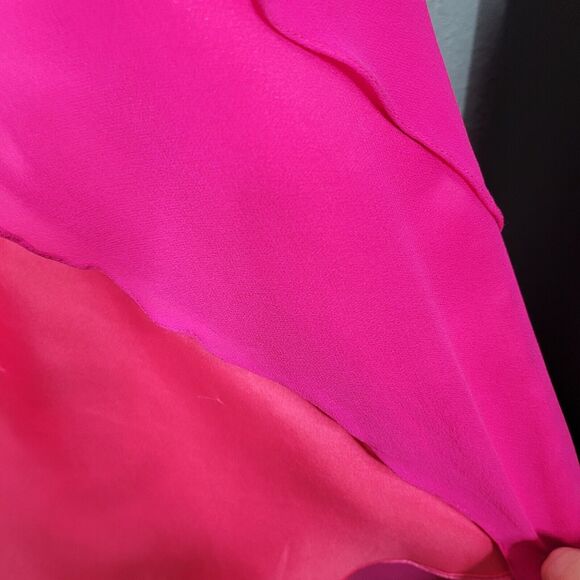 Scala Dress XXL Pink Silk Beaded Gown Formal Event Prom Tiered - Picture 12 of 17